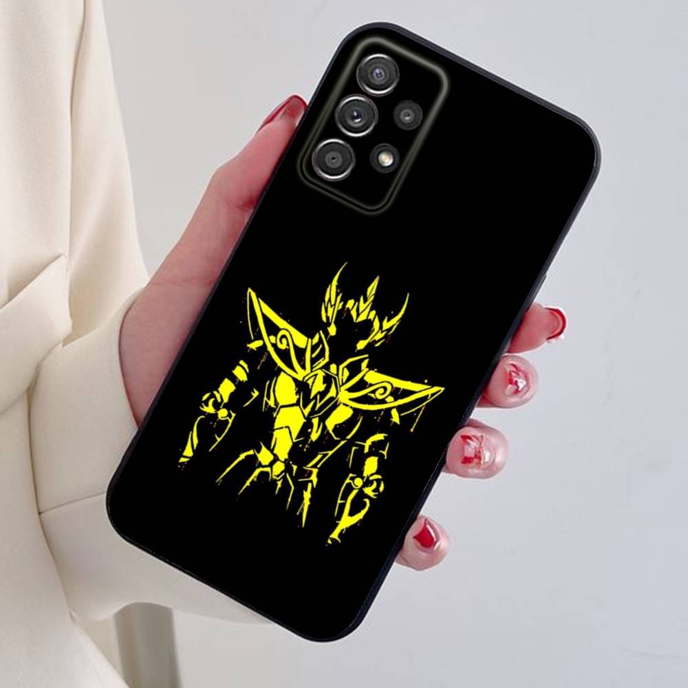 S-Saint Seiya Knights Phone Case For Samsung S25,24,21,22,23,30,Ultra,20,Plus Black soft silicone case