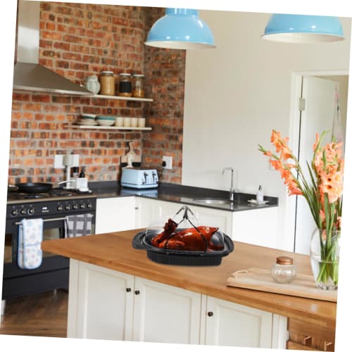 VORCOOL 10-Piece Takeout Container Set, Disposable Roast Chicken/Duck Containers with Handles, Lunch Boxes, Food Packs, Eco-Friendly and Stylish Bento