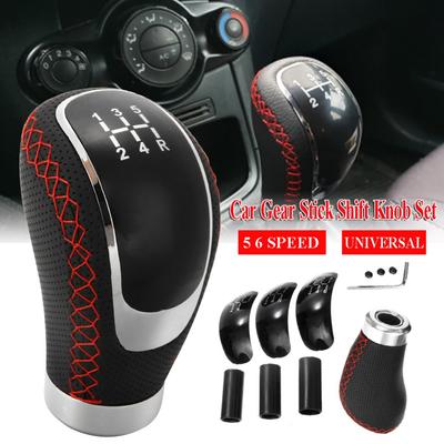 5/6 Speed Universal Replacement Manual PU Leather Gearshift  Car Gear Stick Shift Knob Modified Stick Head Gear Knob
