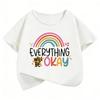 Everything Will Be Ok Rainbow Design Print T Shirts Sweet Kids Childrens Tshirt Boys Girls Summer Spring Casual Top Tee Shirt