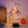 LED Iron Art Witch Shape Lights, Halloween Decor Lights with Spider, Bird & Bat Design