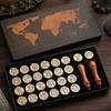 Initial Brass Wax Seal Stamp Kits Handwritten 26 Letters Sealing Stamps Tool