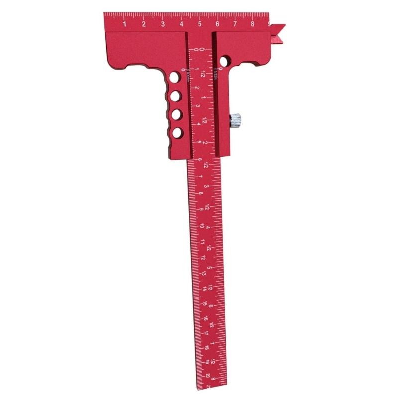 Professional Aluminum Sliding T Square Ruler High Precisions Measuring Tool For Woodworking And Crafting