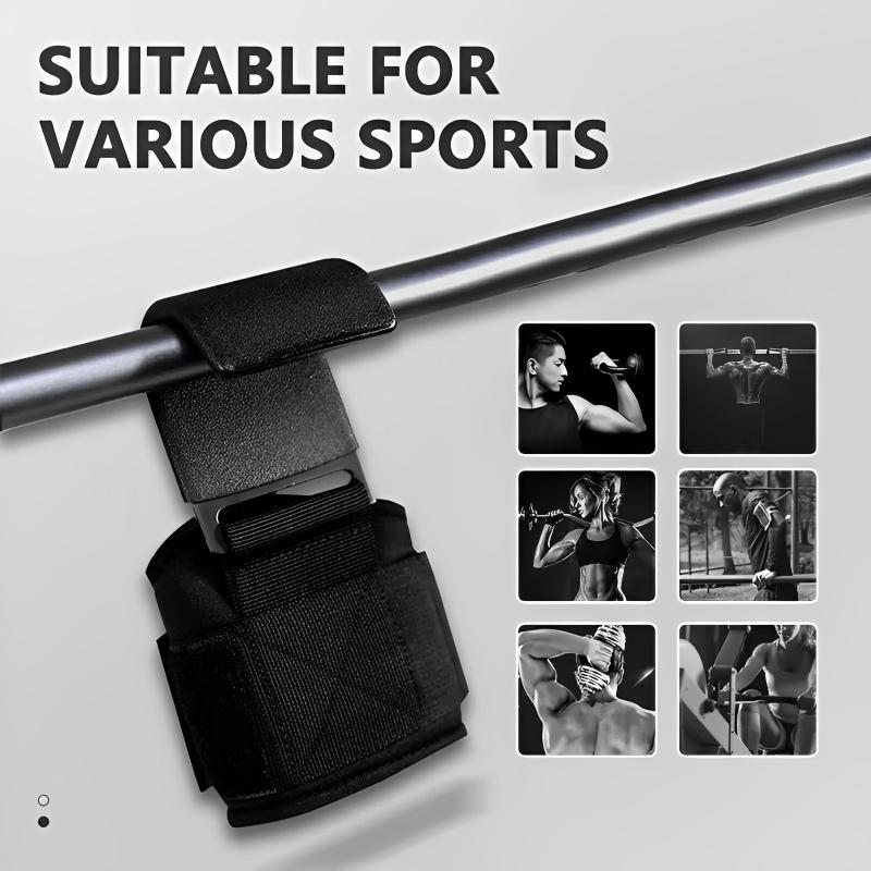 2Pcs Non-Slip Weight Lifting Hooks Premium Straps for Deadlift Pull Up Exercise Fitness Training