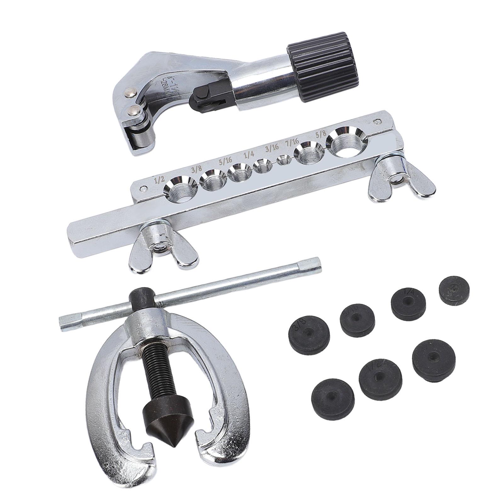 Flaring Tool Kit Multifunctional Metal Accurate Brake Line Flaring Tool Kit for Pipeline Installation and Maintenance