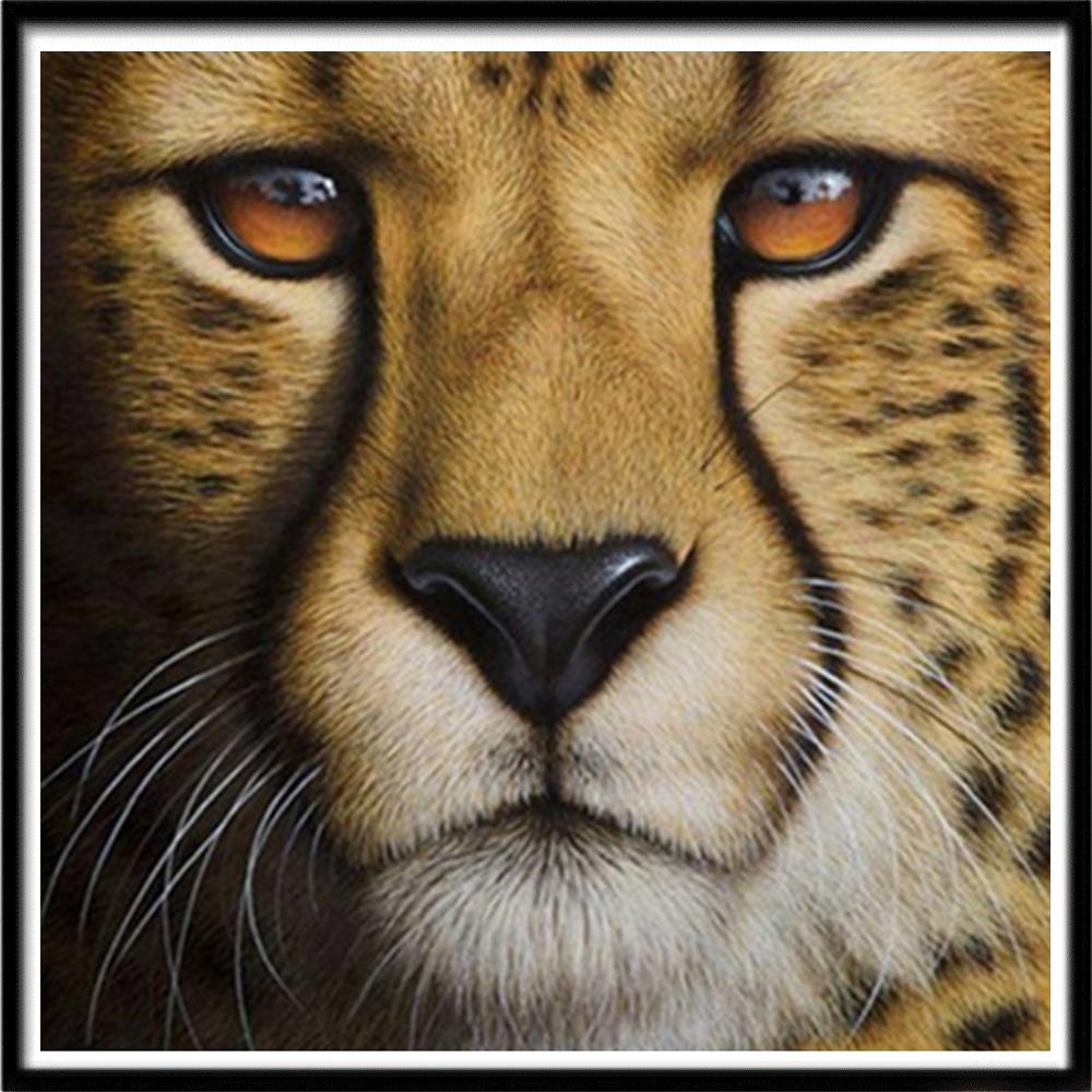 5D-Diamantgemälde voller Diamanten, Tierhund, Diamant-Tiger-Mosaik, Löwe, Diy, runde Diamant-Stickerei, Kreuzstich, Strass-Kunst