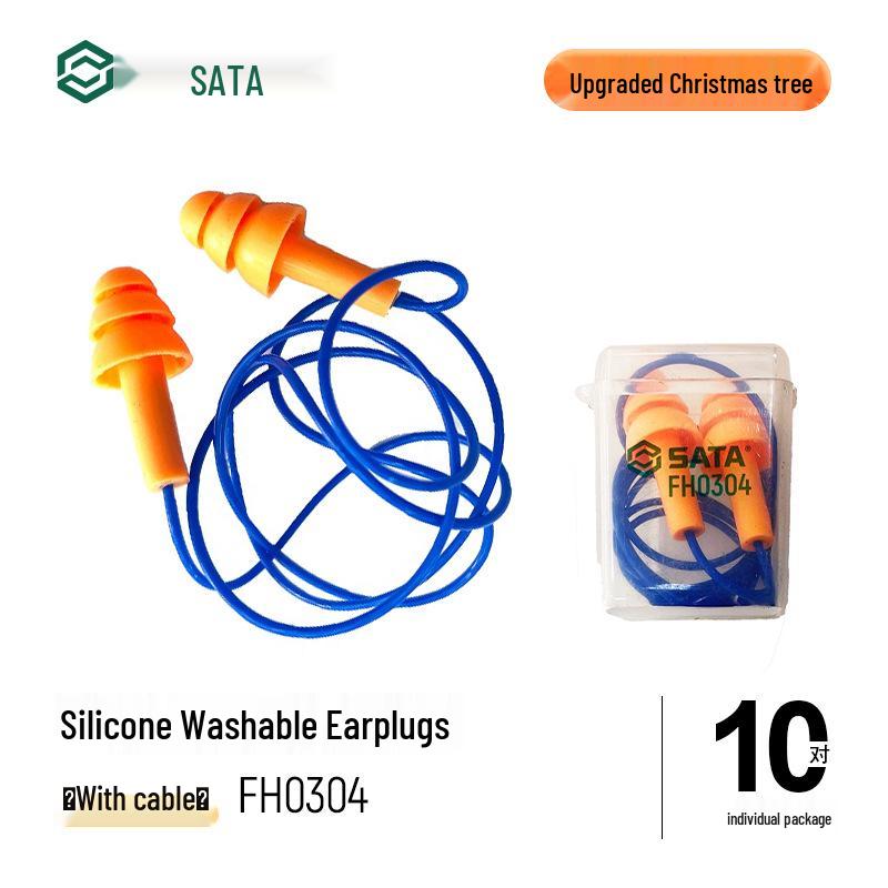 SATA Industrial Anti-Snoring Soundproof Earplugs for Sleep and Noise Reduction