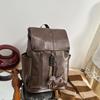 Zaino Vintage in Pelle Grande Capacità Borsa da Viaggio d'Affari per Laptop Pendolarismo Lavoro Studente alla Moda Comodo Solido Più Semplice