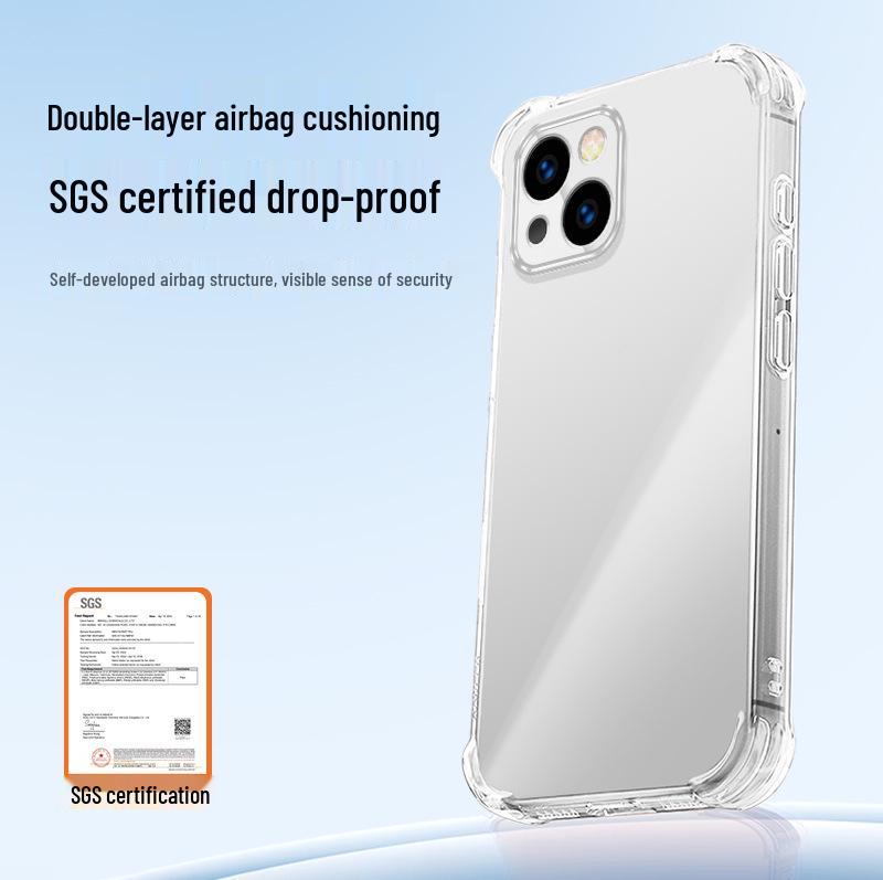 Compatible avec Apple 14: Coque de téléphone transparente en TPU pour 14 Plus/Pro/Pro Max - Anti-choc Airbag, Haute Qualité