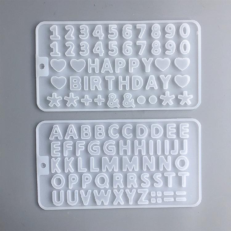 Handmade English Letters Silicone Mould DIY Crafts Polymer Clay UV Epoxy Mold