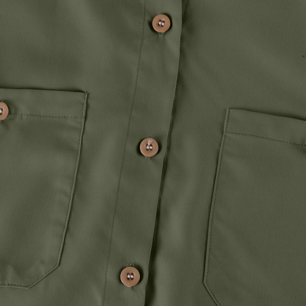 Men's Loose Classic Lapel Multi-pocket Industrial Work Shirt Top