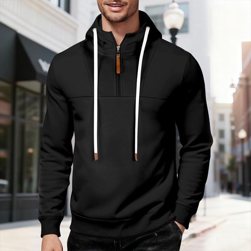 

Winter Fleece Men s and Women s Loose Hooded Zipper Commuting Tank Drawstring Sweatshirt for Couples XXXL чорний