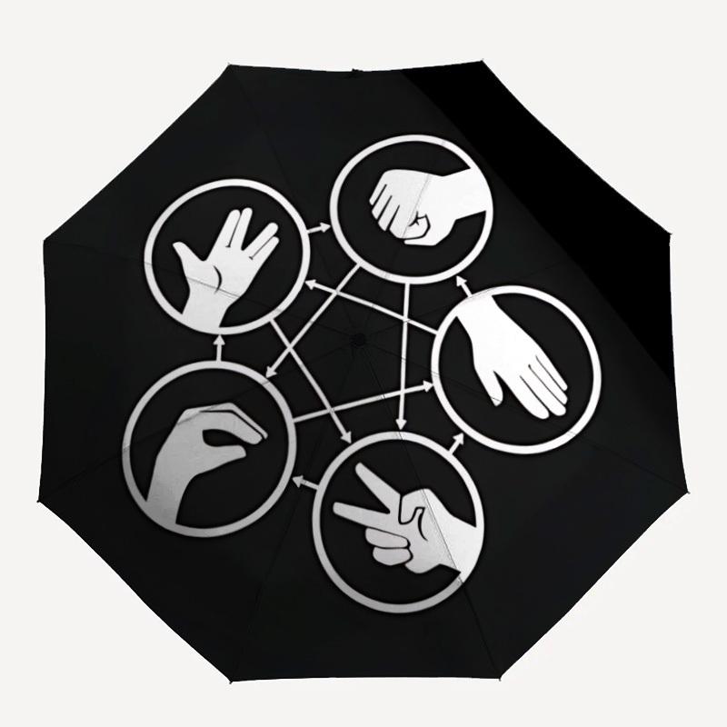 

1pc Rock Paper Automatic Folding Umbrella, Sturdy And Durable Automatic Folding Umbrella with 8 Ribs, Convenient for Outdoor Use161