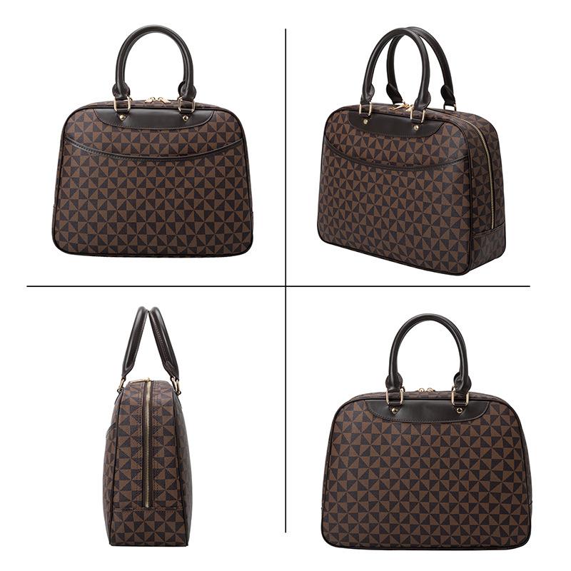 Spring and Summer New Fashion Retro Print Ladies Handbag Large Capacity Briefcase Commuting Bag Simple and Atmospheric