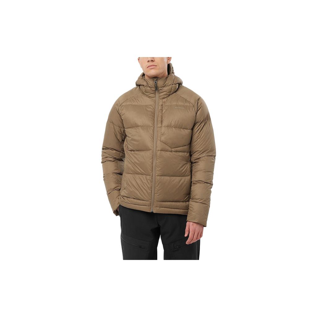 SALOMON Outline Down Solid Color Zipper Hooded Long Sleeve Down Jacket Men Jackets Bamboo LC2360900