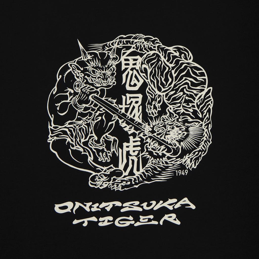 Onitsuka Tiger Solid Color Printed Short Sleeve Comfortable T-Shirt Unisex Tops 2183B614-001