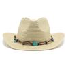 Summer Outing Hat Western Cowboy Hat Shell Fringed Decorative Jazz Hat Beach Visor