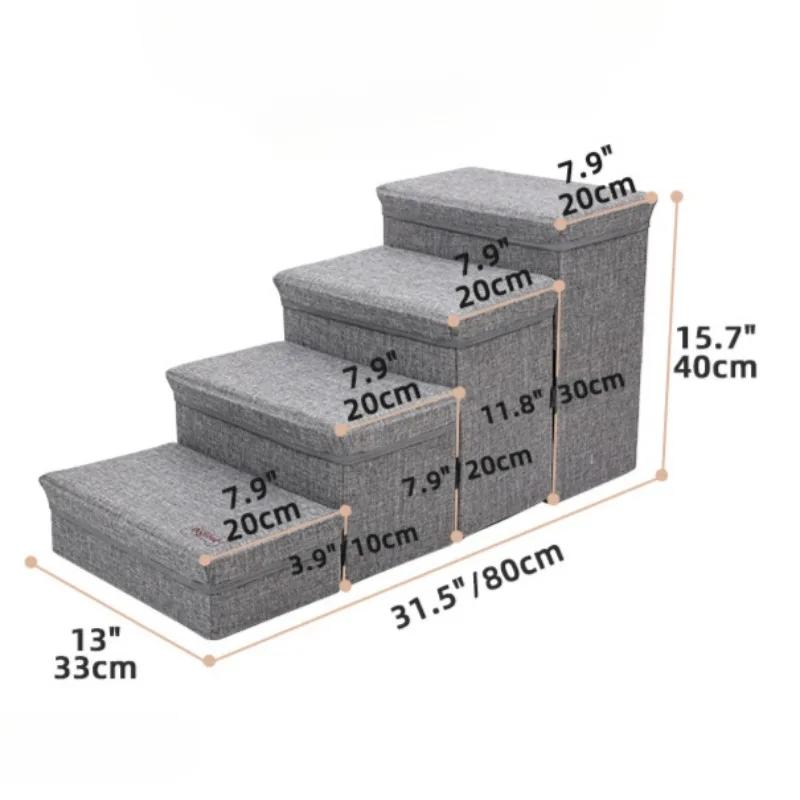Dog Stairs Portable Store Individually Designed Soft Four Steps Dogs Stair Strong Bearing Capacity Pet Supplies Products