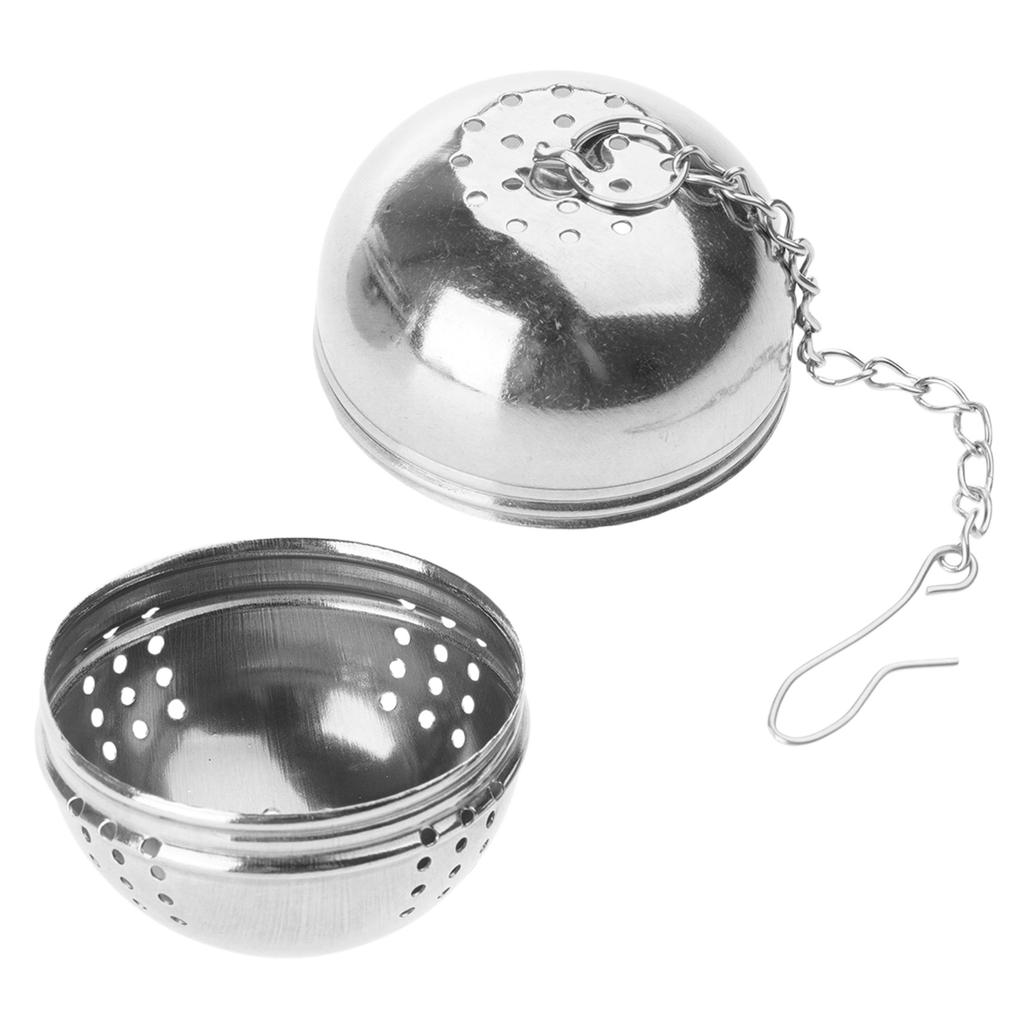 Tea Ball Loose Leaf Spice Strainer Spice Mesh Sieve Stainless Steel Tea Infuser with Rope Chain Kitchen Accessories