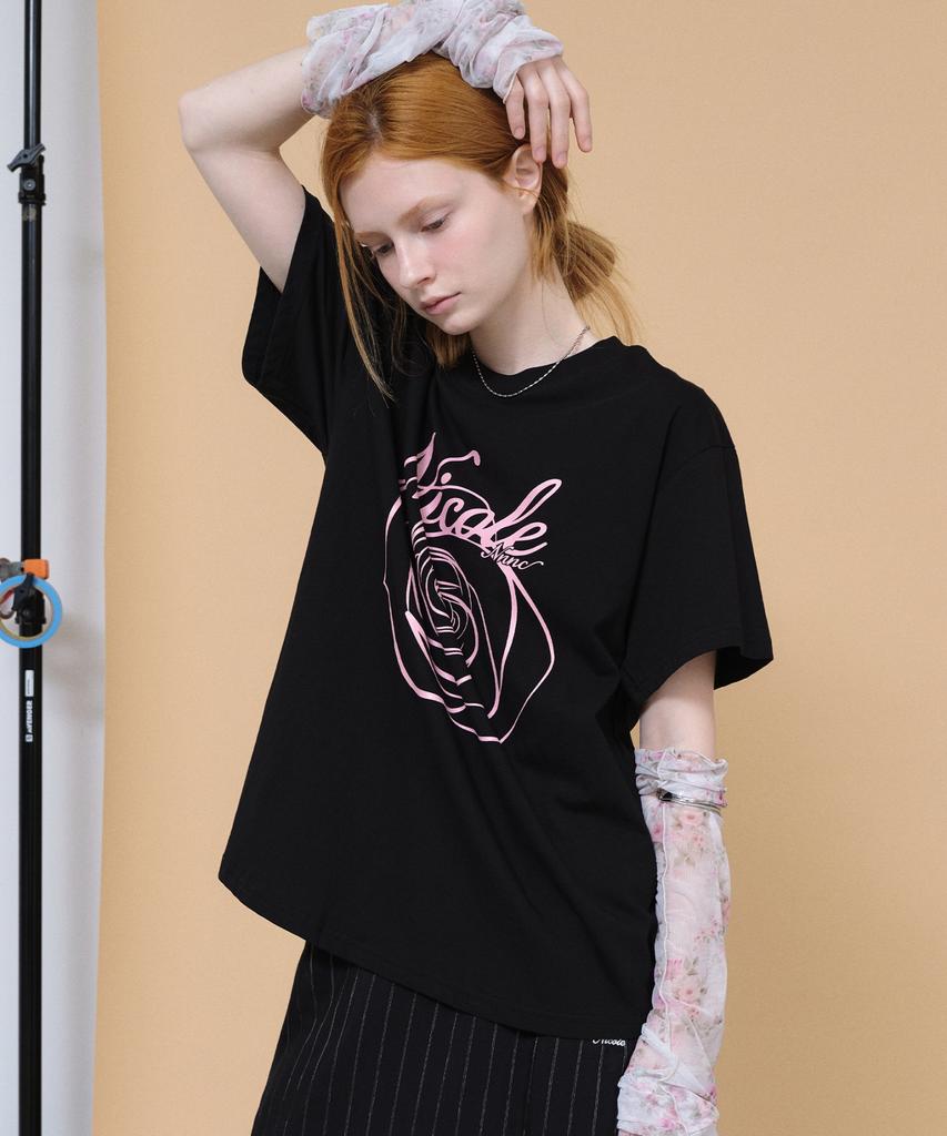 Nigaennikol Nicole Rose Sleeve Top_Black Pink
