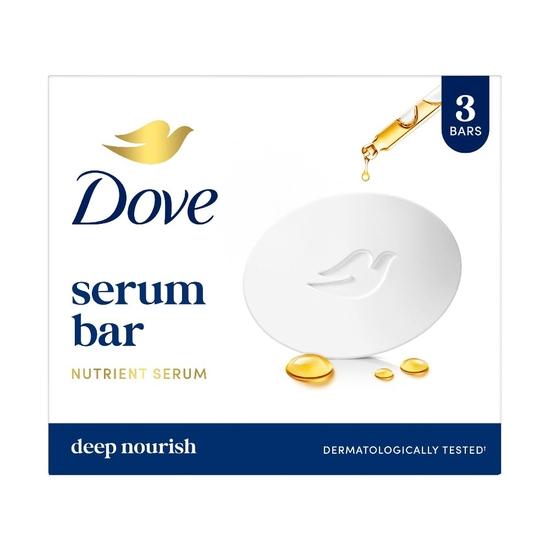 DOVE סבון קרם יופי - עור רך, חלק ולח, 3x125 גרם