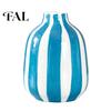 Luxury Desktop Decoration for Conference Room Striped Ceramic Vase, Modern Decorative Minimalist Flower Holder Stylish Decor Wedding Venue Living