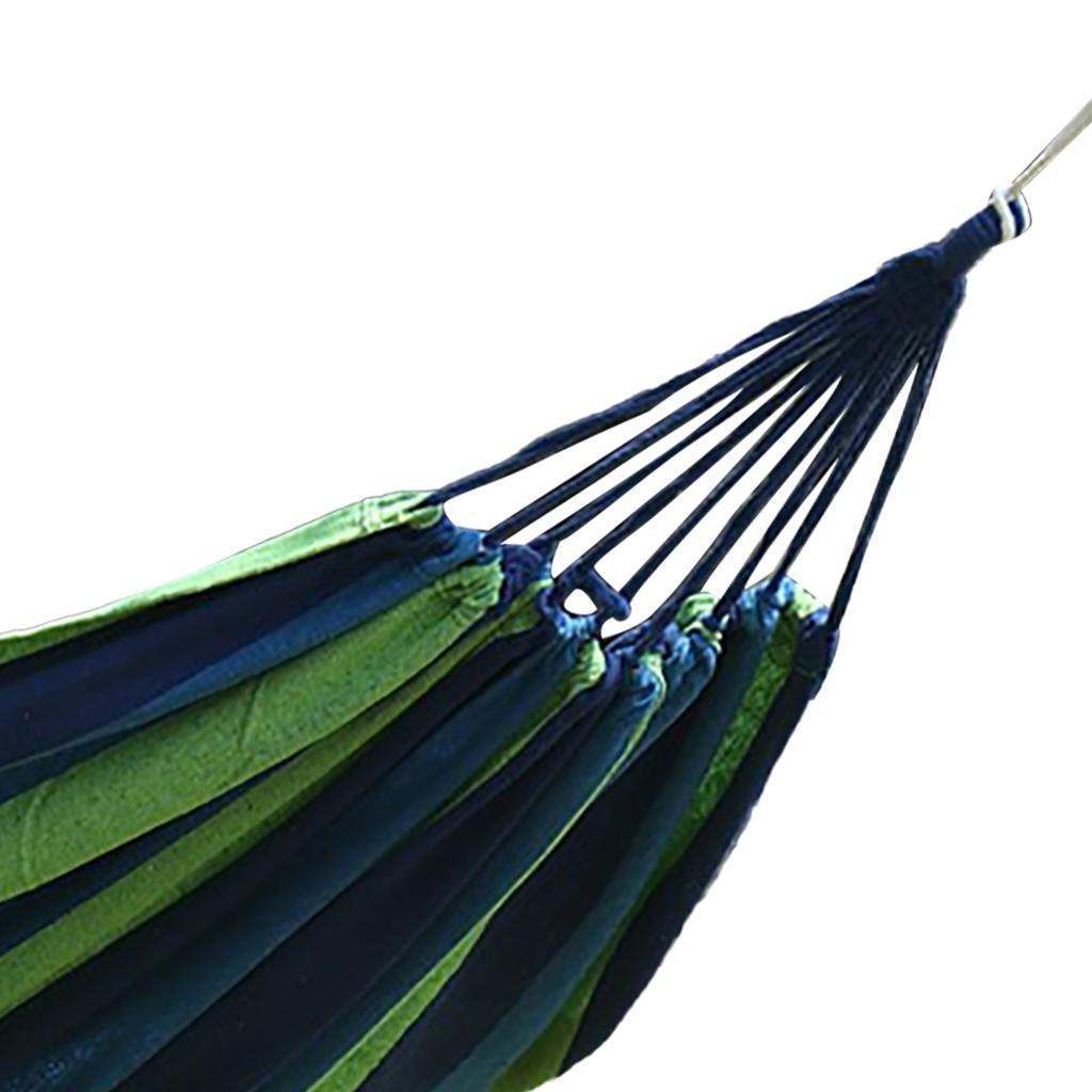 Outdoor Hammock Comfortable Polyester Cotton Up To 440.9lbs Anti Rollover Portable Hammock for