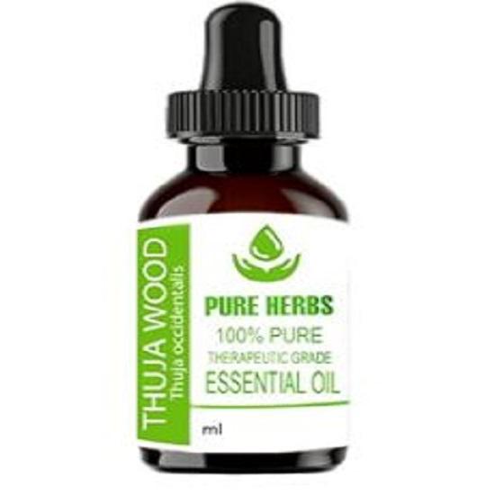 

Pure Herbs THUJA WOOD (Thuja Occidentalis L) Pure & Natural Therapeutic Grade Essential Oil Plastic with Dropper 10 ml
