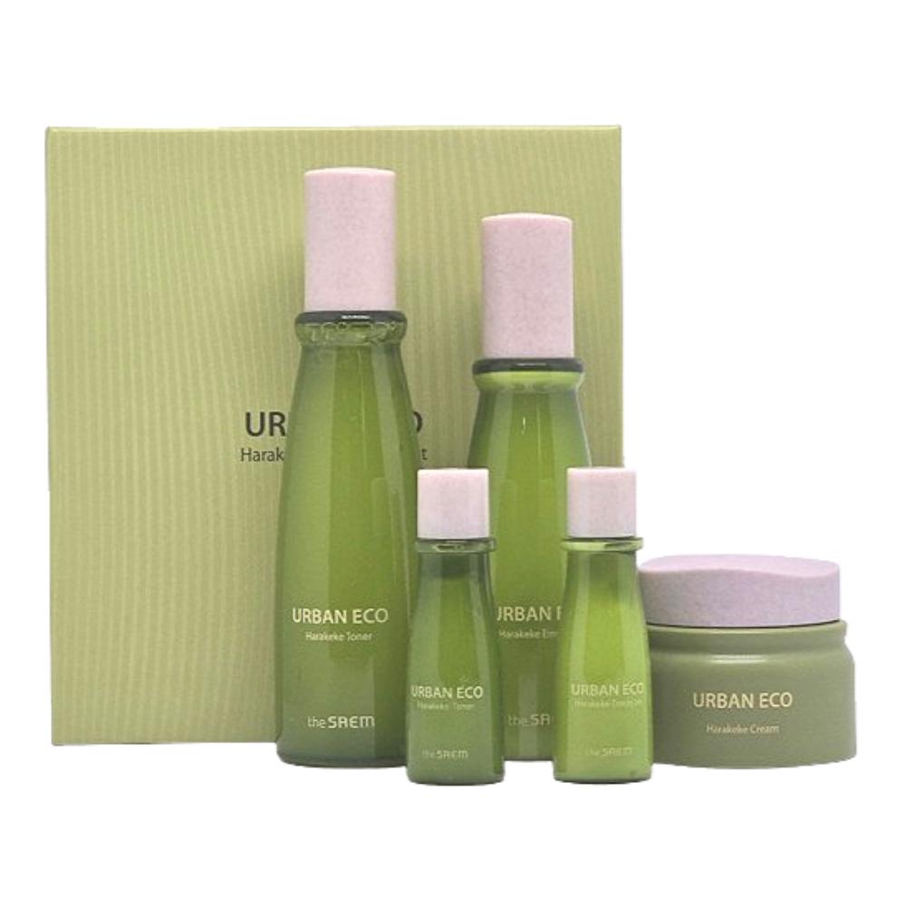 

Набор для ухода за кожей The Saem Urban Eco Harakeke из 3 предметов – Тонер 150 мл + Эмульсия 130 мл + Крем 50 мл с дорожными форматами – Набор для глубокого увлажнения 3-Piece Set