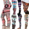 Winter Warm Women Knitted Tights Pants Skinny Slim Trousers Xmas Snowflake Reindeer Pencil Leggings