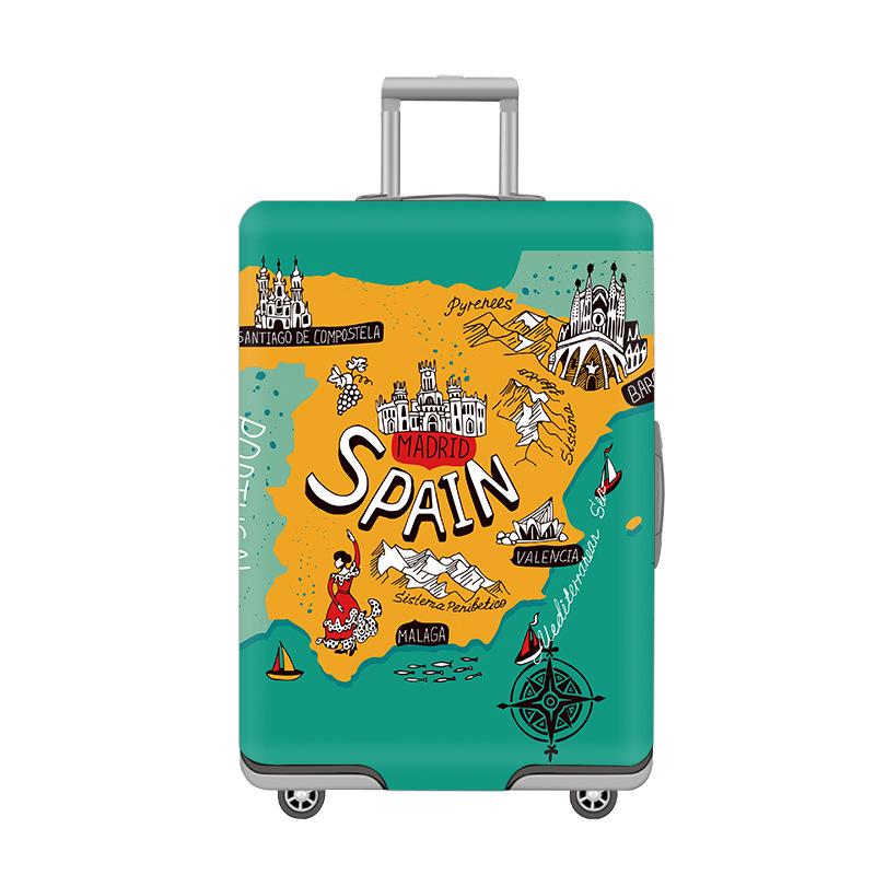 Vlastní elastický potah na kufr, zesílená ochrana proti prachu s potištěným obrázkem