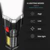 5LED Torch High Power Led Flashlights Powerful Work Light Rechargeable Camping COB Side Light 3 Modes Adventure Outdoor Lantern