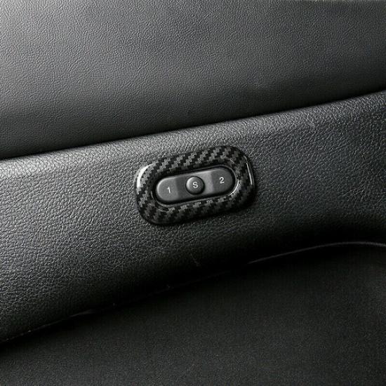 Carbon Fiber Seat Switch Memory Button Adjust Cover For Grand Cherokee 2011-