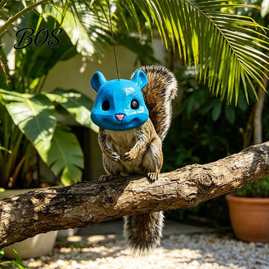 Buiten Tuindecoratie Eekhoornvoerder met Creatief Gesimuleerd Kopontwerp Duurzaam 3D Geprint Hangend Wilde Dieren Voedingsstation voor Gemakkelijk Vullen Noten