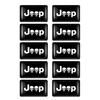 10Pcs 3D Styling Steering Wheel Sticker Accessories For Jeep Wrangler Grand Cherokee Avenger Compass Wagoneer Gladiator Patriot AKU1