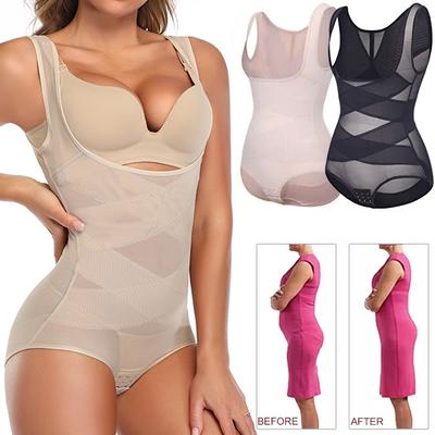 Dámský underbust poporodní tvarovač postavy pasový trenér korzet pro kontrolu bříška bezešvé body s push-up efektem zeštíhlující tvarovací prádlo