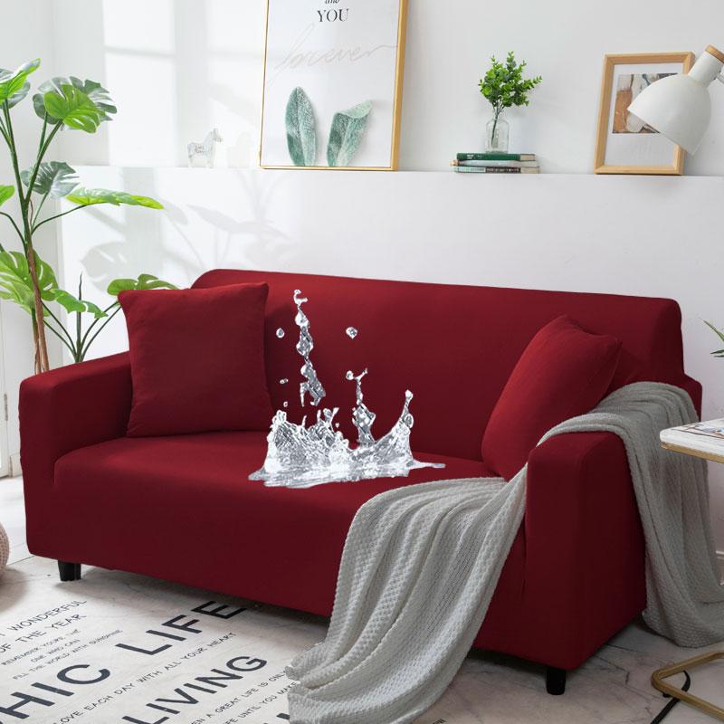 1/2/3/4 Seats Waterproof Sofa Couch Cover Stretch Corner Sofa Covers L Shaped Sofa Slip Cover Protector Bench Cover Thin Fabric