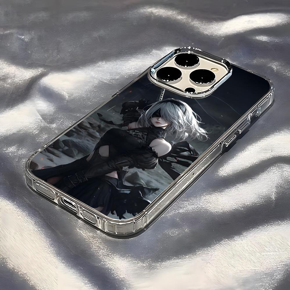 N-NieR A-Automata Phone Case For IPhone 17 Pro Max 16 15 14 Pro Max IPhone 13 Pro Max 11 Plus Transparent Cover