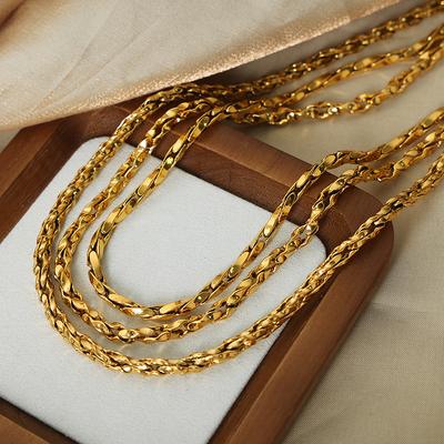 316L Stainess Steel Necklace Bracelet Sets For Women Men Punk  Cuban Link Chain Femme Hip Hop Jewelry Sets Gifts