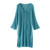 Women's Sleeve Coverups Bikini Hollow Cover Up Lace-up Net Beach Swimsuit Dress