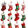 Festive Home Decor Snowman Christmas Countdown Calendar 24-Day Acrylic Ornament Set with Winter Creative Gifts Figures Tree Hanging Decor,
