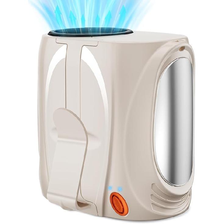 AI Portable Waist Fan, 6-Speed 16000RPM Strong Turbo Airflow, 40H Max Cooling Battery Powered Personal Fan Rechargeable, Hands-Free Shirt/Belt/Neck