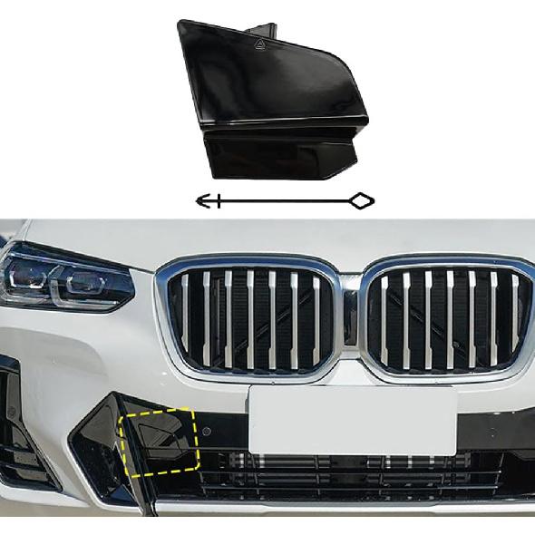 

Заглушка отвору переднього буксирувального гака Сумісна з BMW X3 X4 iX3 G01 G02 G08 2022-2024 Заглушка переднього бампера для причепа 51115A477A0 (Чорний) чорний