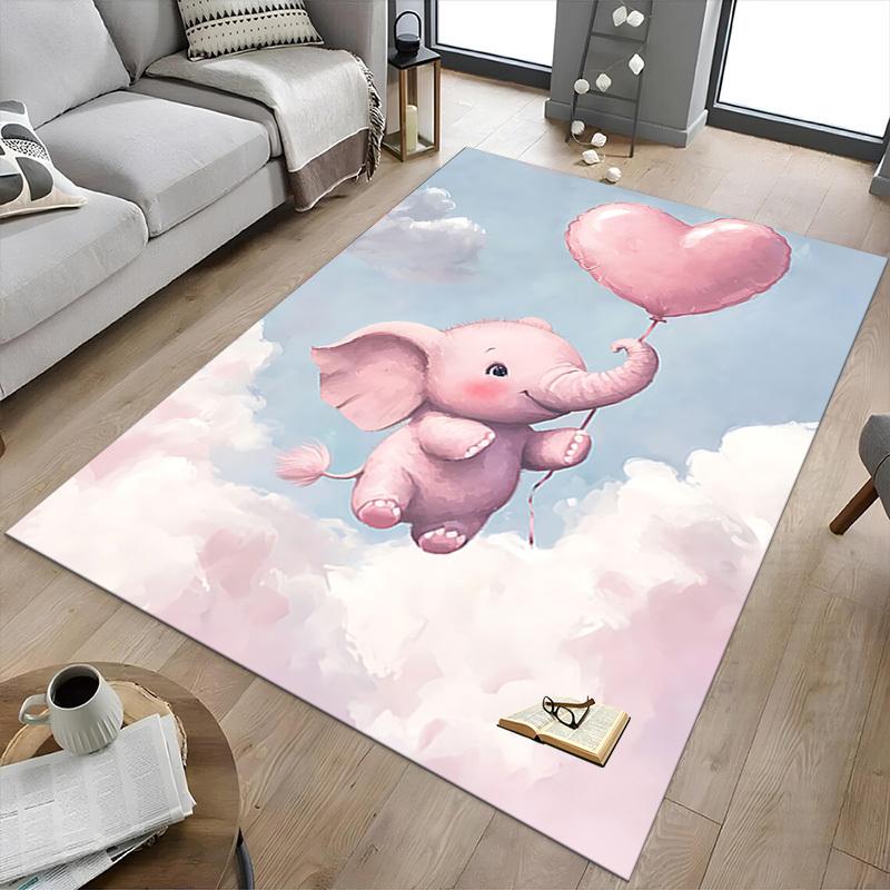 1pc Elephant Balloon Carpet Office Rug Outdoor Mat Home Decor Area Carpet Festival Gift Office Desk Chair Carpet