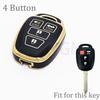 4 Buttons New Tpu Car Key Case Cover Shell For Toyota Prius Corolla Yaris Avensis Camry Rav4 2012 2013 2014