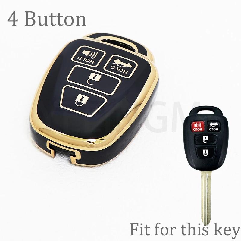 4 Buttons New Tpu Car Key Case Cover Shell For Toyota Prius Corolla Yaris Avensis Camry Rav4 2012 2013 2014