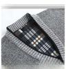 Men's Winter Thickened V-Neck Plus Velvet Sweater Cardigan for Middle-Aged & Elderly