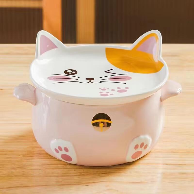 ZISIZ Cute Ceramic Instant Noodle Bowl