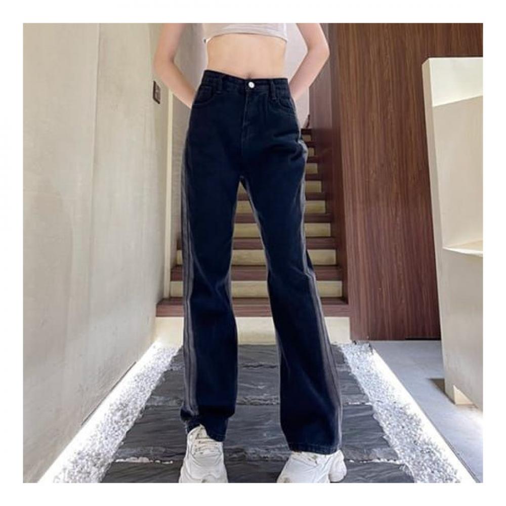 Navava Np249 Style Line Point Straight Denim Pants