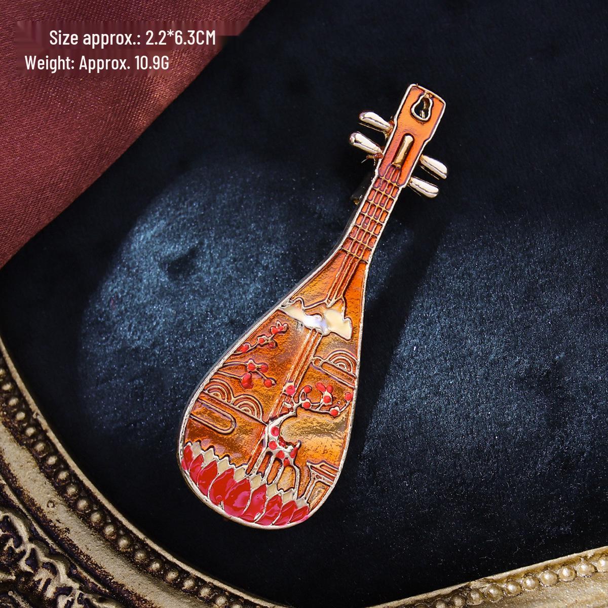 Элегантная брошь с имитацией печи, журавлем и пионом, с кисточкой-бабочкой